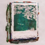 Paint Polaroid Series: Green White 2